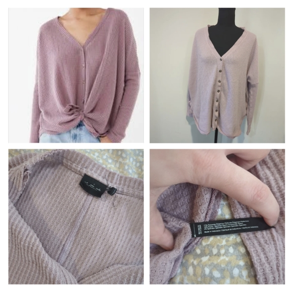 Urban Outfitters Out From Under Waffle Knit Top - Picture 2 of 2